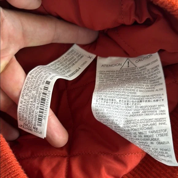 Zara Red and White Bomber Jacket with Varsity Style - Picture 5 of 5